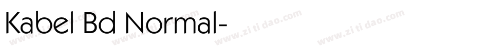 Kabel Bd Normal字体转换